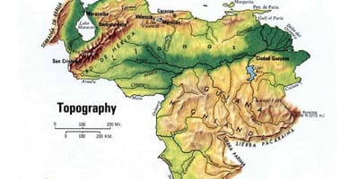 Χάρτης της βενεζουέλας τοπογραφικό