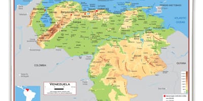 Χάρτης της βενεζουέλας υψόμετρο