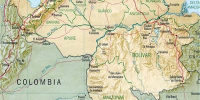 Χάρτης της βενεζουέλας ποτάμι