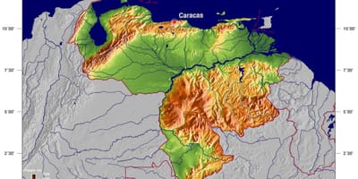 Χάρτης της φυσικής χάρτης της βενεζουέλας