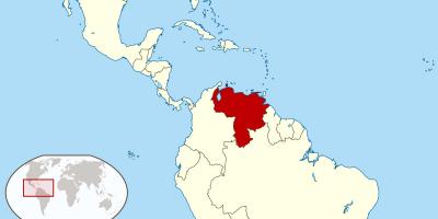 Η βενεζουέλα στο χάρτη της νότιας αμερικής