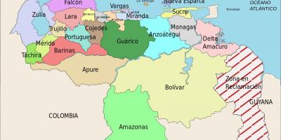 Χάρτης της βενεζουέλας μέλη